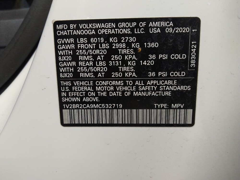 2021 Volkswagen Atlas in Tallahassee, FL 32304 - 18119625 33