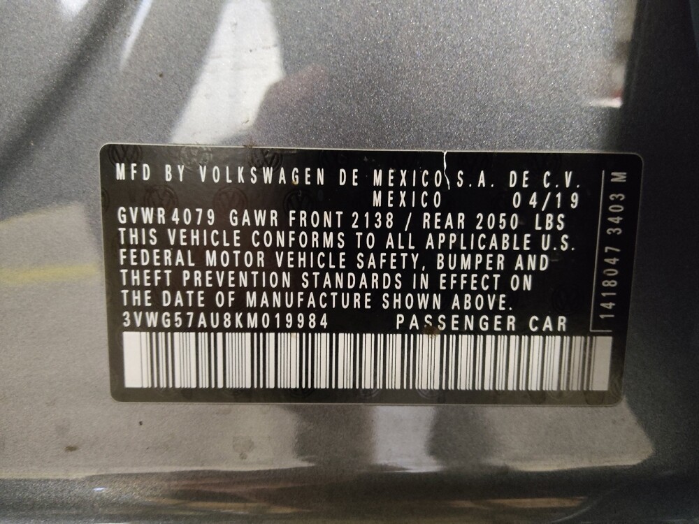 2019 Volkswagen Golf in Gainesville, FL 32609 - 18119688 33