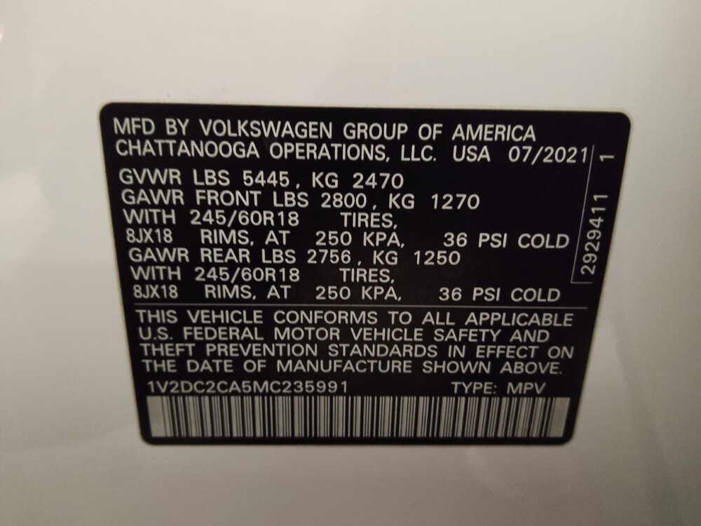 2021 Volkswagen Atlas in Oklahoma City, OK 73139 - 18119737 33