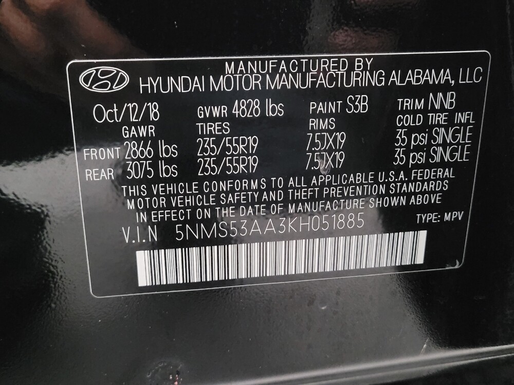 2019 Hyundai Santa Fe in Downey, CA 90241 - 18119834 33