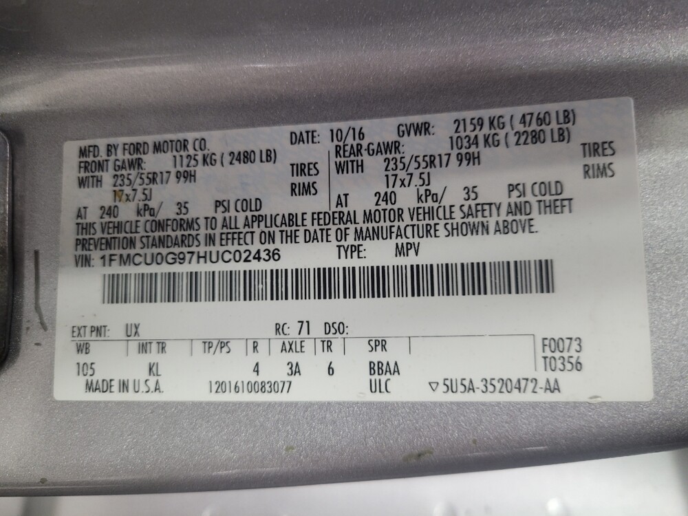 2017 Ford Escape in Marietta, GA 30062 - 18119859 32