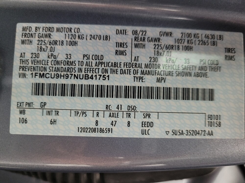 2022 Ford Escape in Phoenix, AZ 85015 - 18119899 33