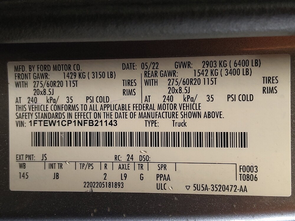 2022 Ford F150 in Orlando, FL 32808 - 18119929 33