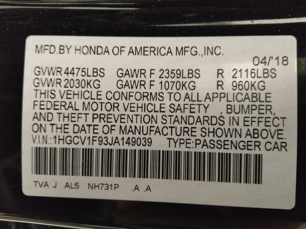 2018 Honda Accord in Metairie, LA 70006 - 18119967 33