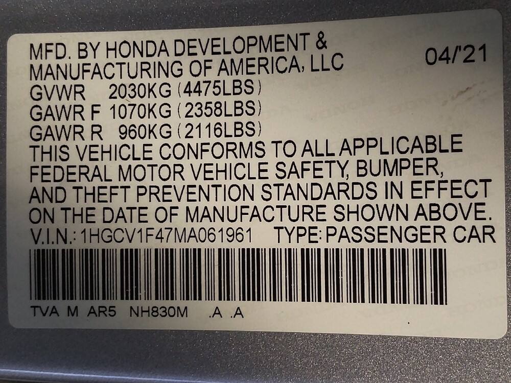 2021 Honda Accord in Tyler, TX 75701 - 18119969 33
