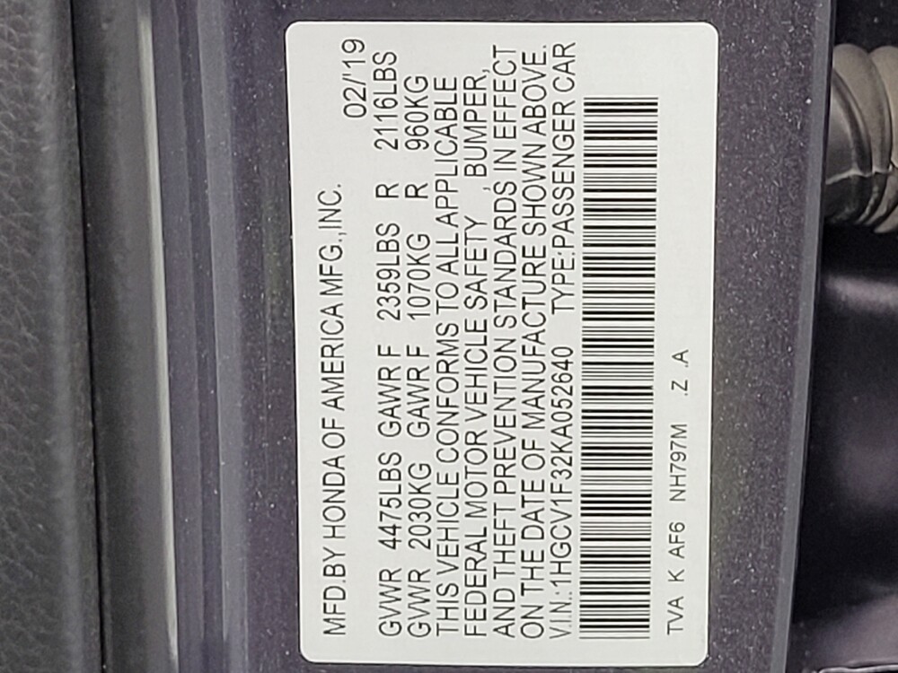 2019 Honda Accord in Houston, TX 77060 - 18120068 33
