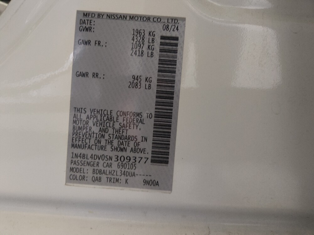 2025 Nissan Altima in Macon, GA 31210 - 18120072 33