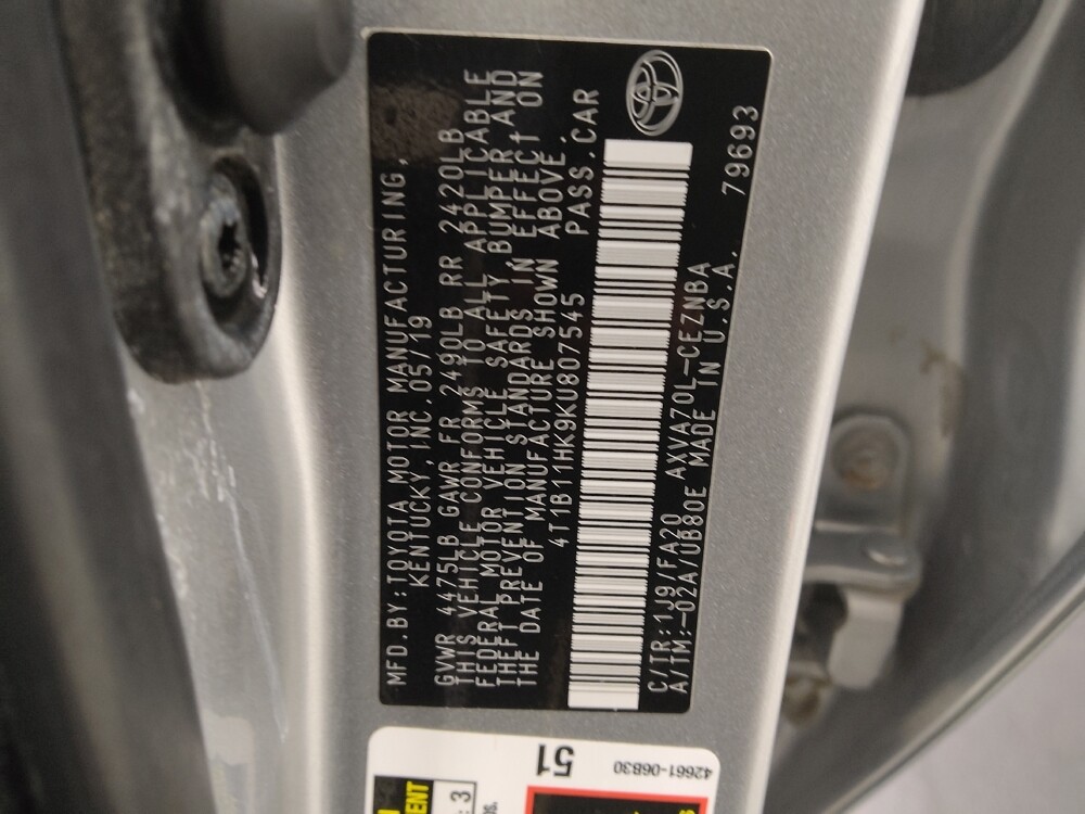 2019 Toyota Camry in St. Louis, MO 63136 - 18120075 33