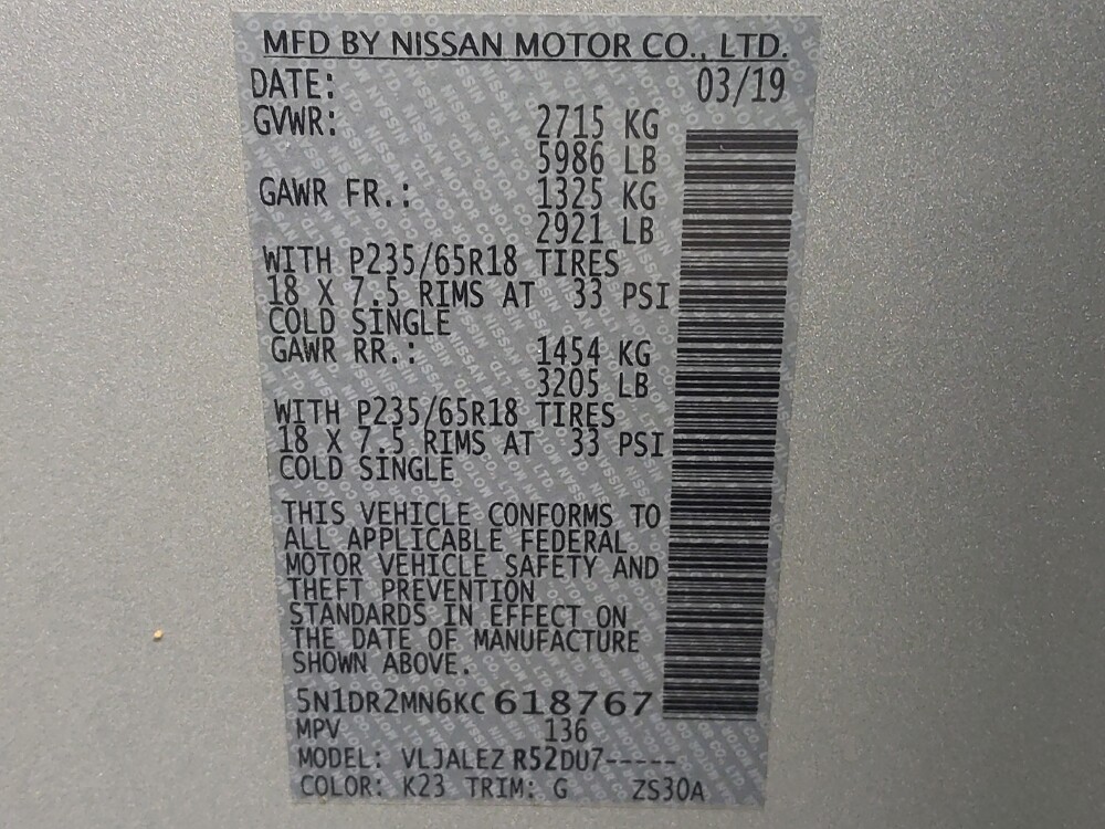 2019 Nissan Pathfinder in Metairie, LA 70006 - 18120084 33