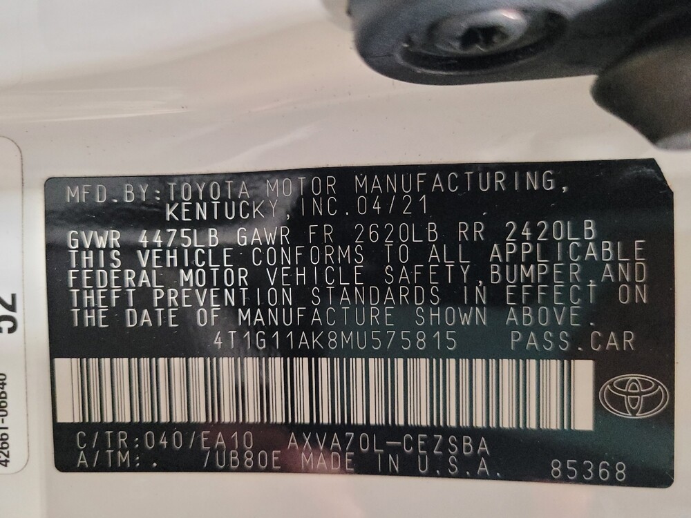 2021 Toyota Camry in Jacksonville, FL 32210 - 18120167 33