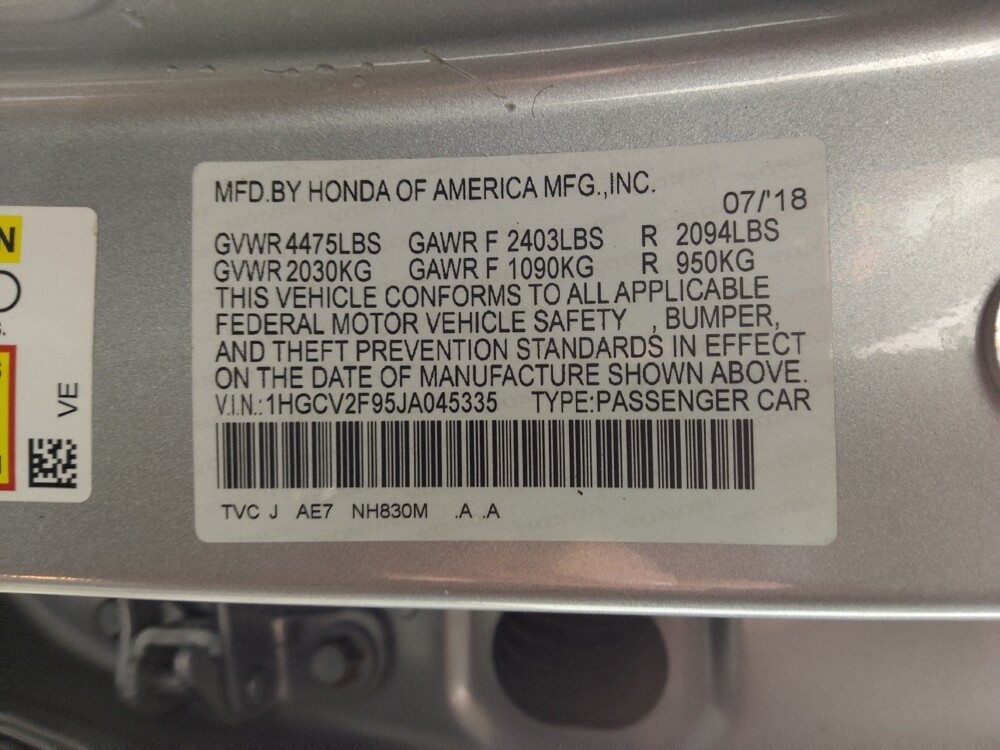 2018 Honda Accord in Midlothian, IL 60445 - 18120180 33