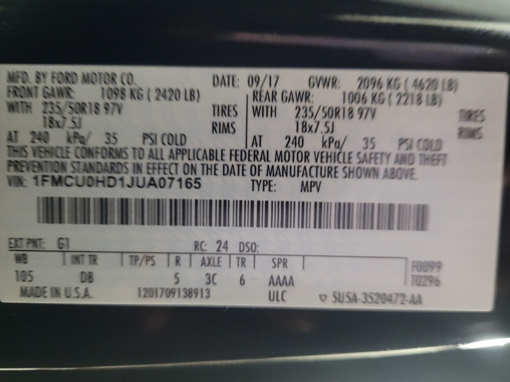 2018 Ford Escape in Pelham, AL 35124 - 18120186 33