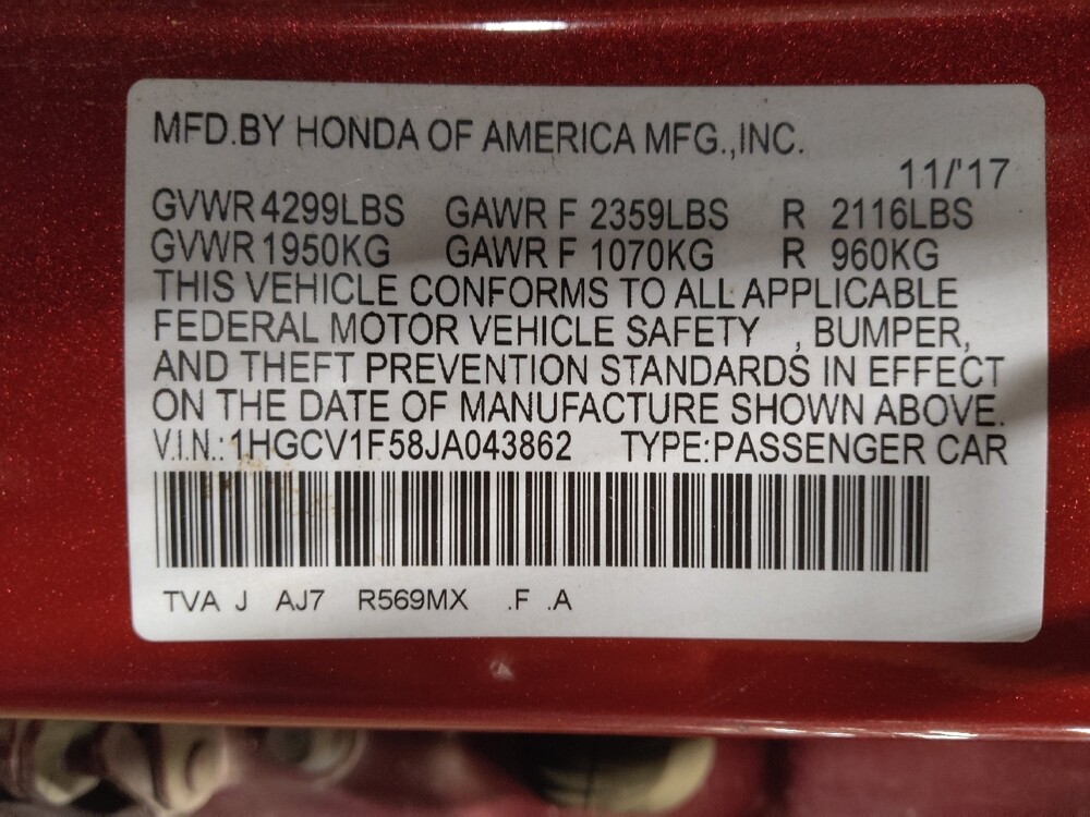 2018 Honda Accord in Arlington, TX 76011 - 18120228 33