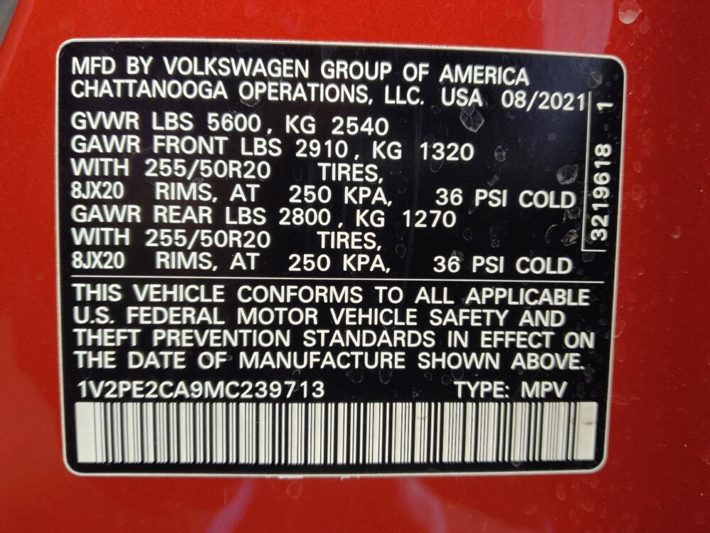 2021 Volkswagen Atlas in Tyler, TX 75701 - 18120297 33