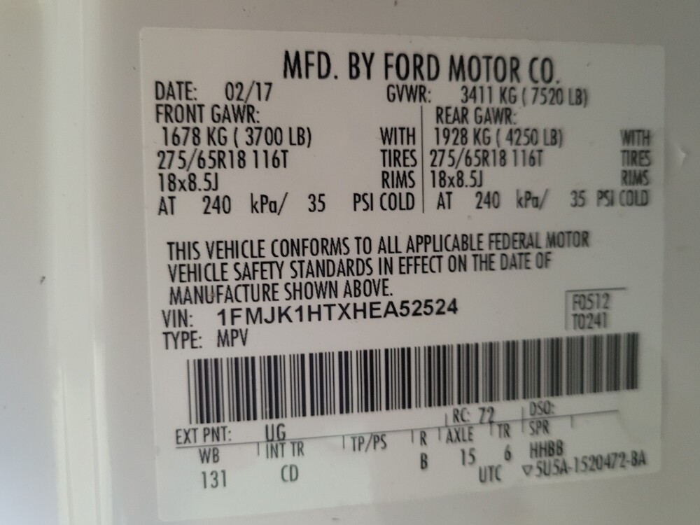 2017 Ford Expedition EL in Knoxville, TN 37923 - 18120483 33