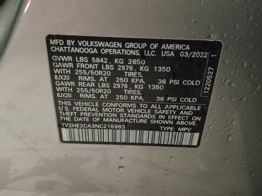 2022 Volkswagen Atlas in Conyers, GA 30094 - 18120491 33