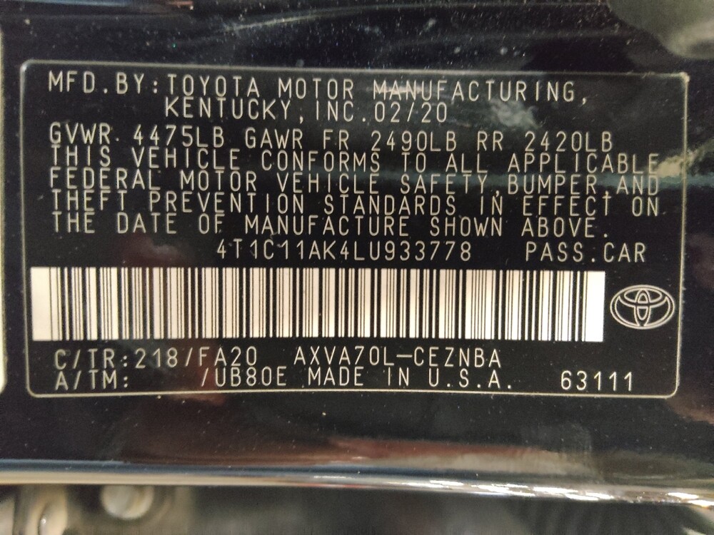 2020 Toyota Camry in Arlington, TX 76011 - 18120521 33