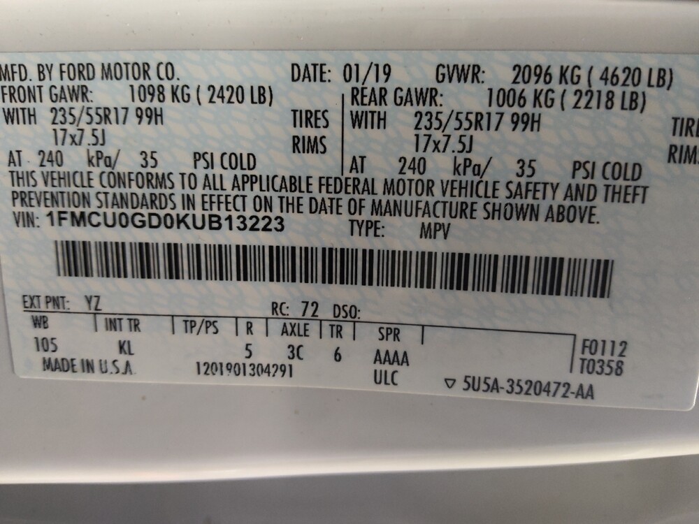 2019 Ford Escape in Phoenix, AZ 85015 - 18120534 33