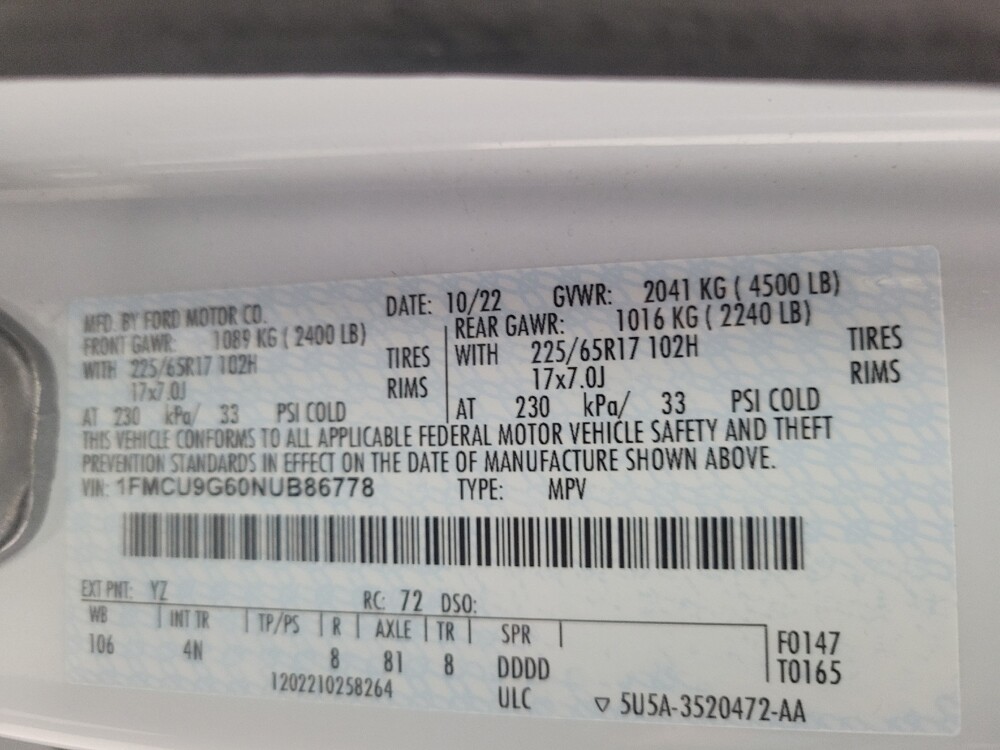 2022 Ford Escape in Memphis, TN 38128 - 18120635 33