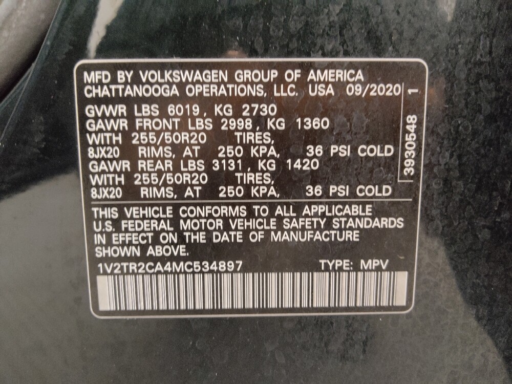 2021 Volkswagen Atlas in Colorado Springs, CO 80909 - 18120745 33