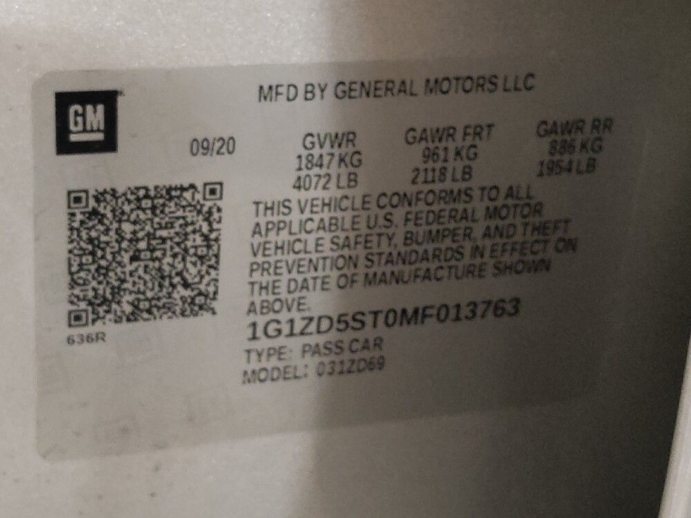 2021 Chevrolet Malibu in Arlington, TX 76011 - 18120812 33