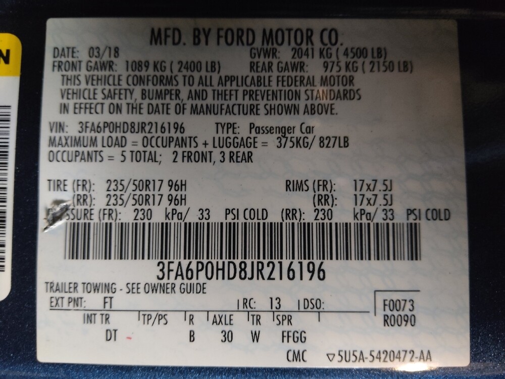 2018 Ford Fusion in Jacksonville, FL 32225 - 18120879 33