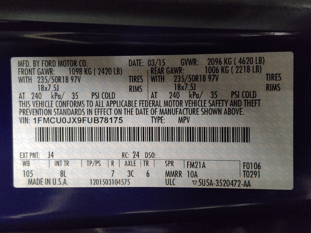 2015 Ford Escape in Hialeah, FL 33014 - 18120890 33