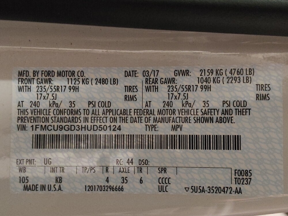 2017 Ford Escape in Kissimmee, FL 34744 - 18121063 33