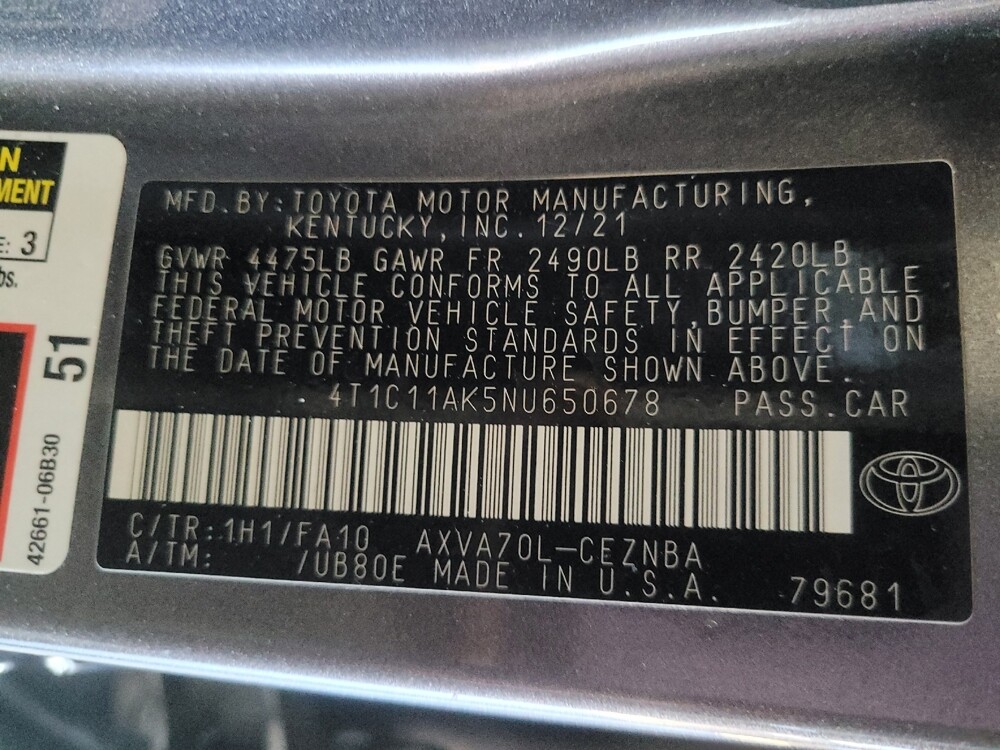 2022 Toyota Camry in Macon, GA 31210 - 18121210 33