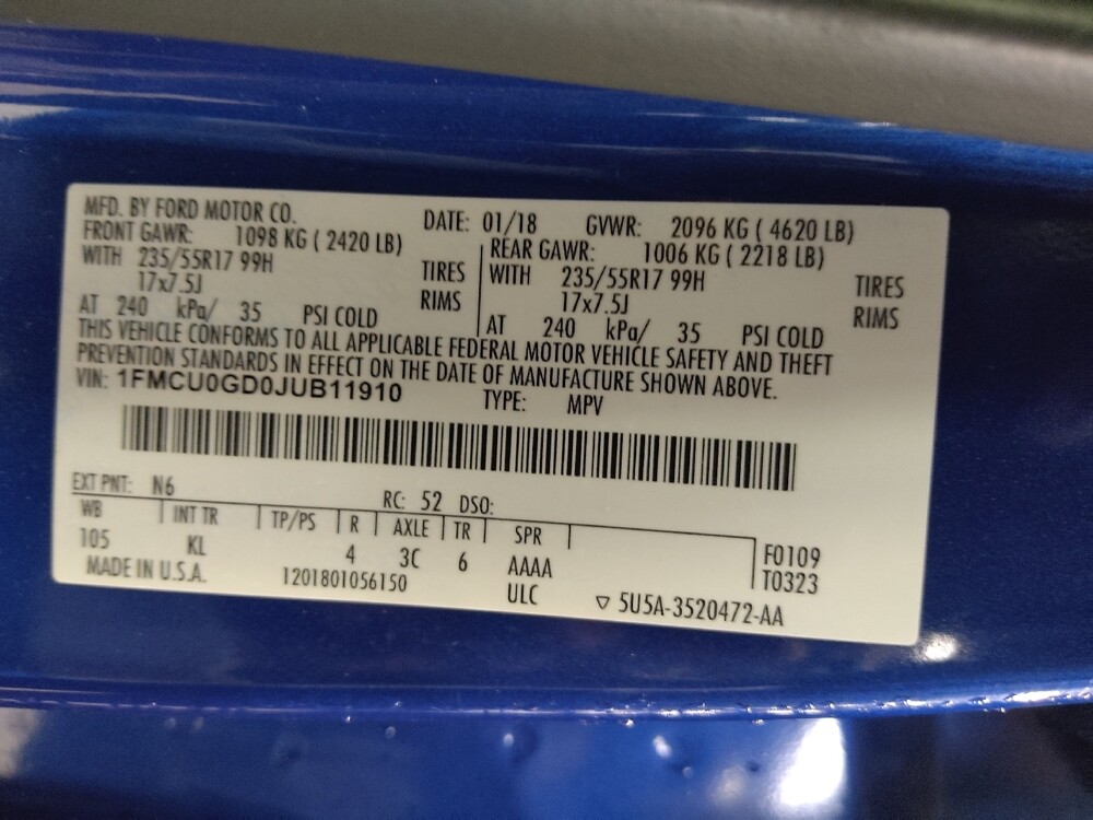 2018 Ford Escape in Clearwater, FL 33764 - 18121231 33