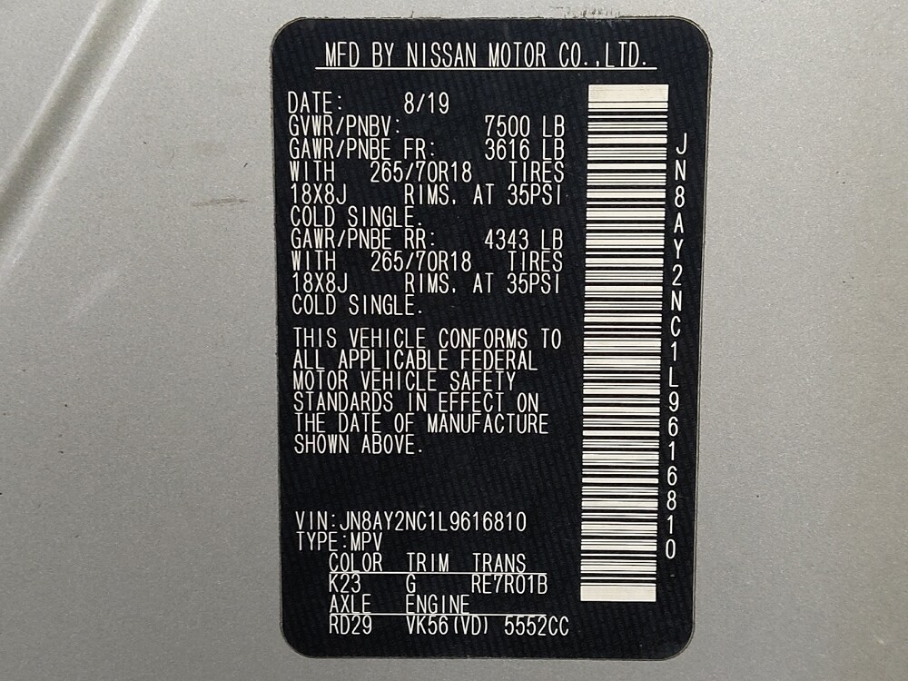 2020 Nissan Armada in Savannah, GA 31419 - 18121247 33