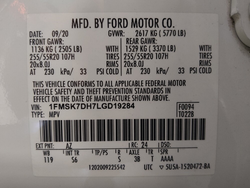 2020 Ford Explorer in Savannah, GA 31419 - 18121248 33