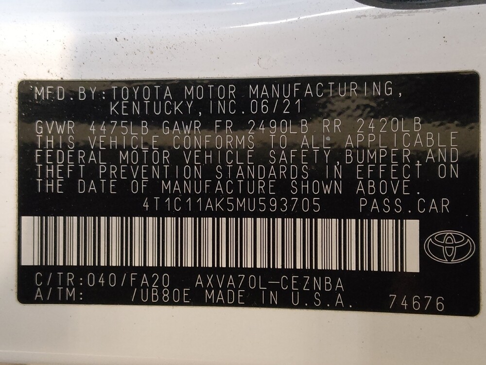 2021 Toyota Camry in Savannah, GA 31419 - 18121250 33