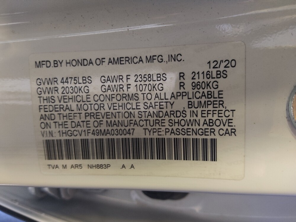 2021 Honda Accord in Houston, TX 77034 - 18121281 33