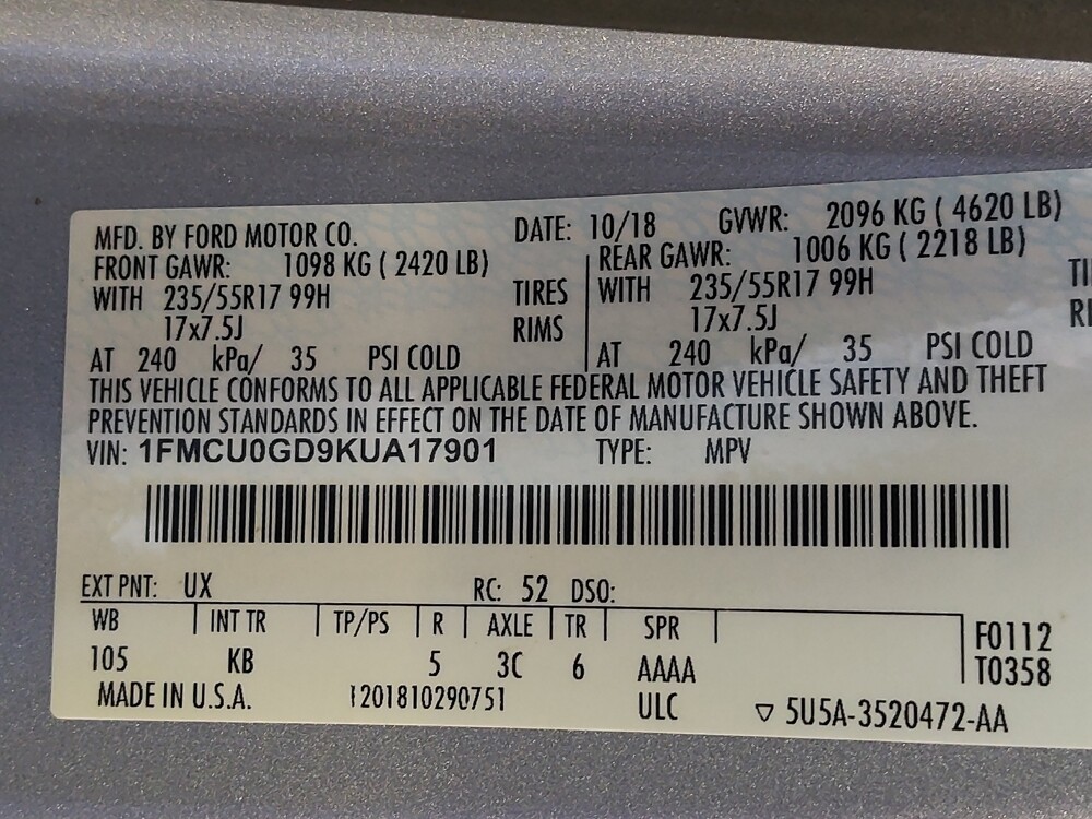 2019 Ford Escape in Metairie, LA 70006 - 18121361 33