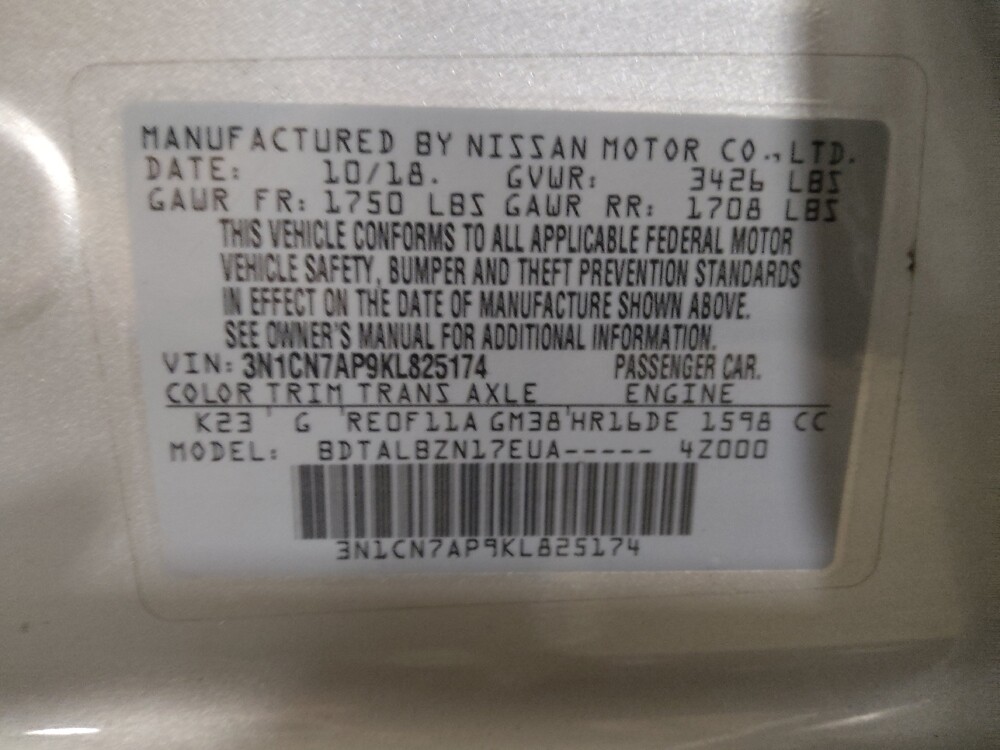 2019 Nissan Versa in Savannah, GA 31419 - 18121362 33