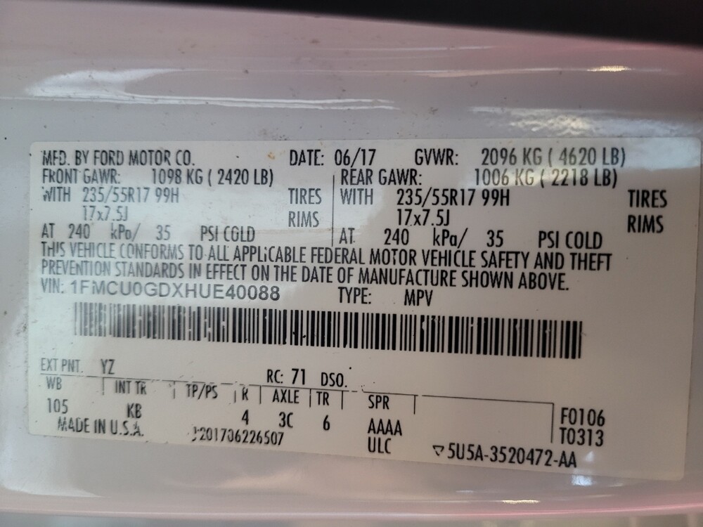 2017 Ford Escape in Lakeland, FL 33815 - 18121430 33