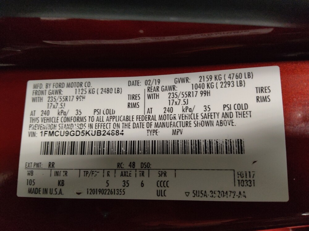 2019 Ford Escape in Augusta, GA 30907 - 18121463 33