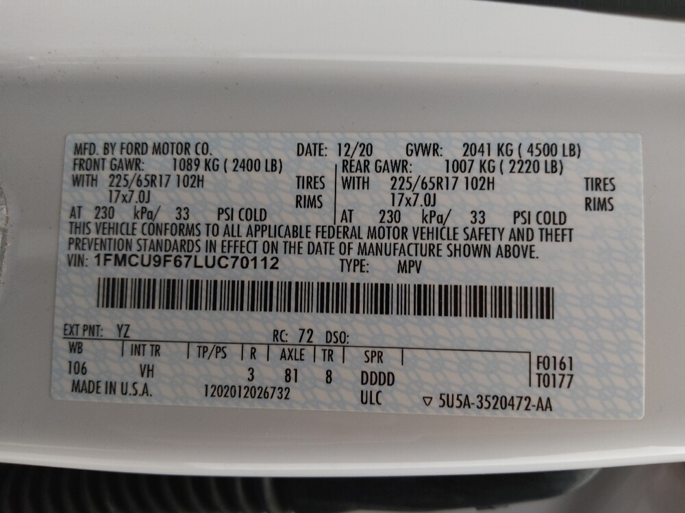 2020 Ford Escape in Albuquerque, NM 87123 - 18121478 33