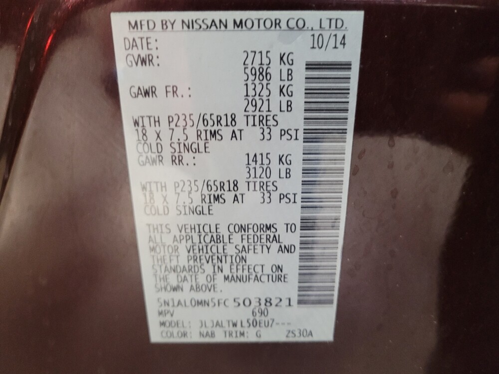 2015 INFINITI QX60 in Fresno, CA 93726 - 18121555 33