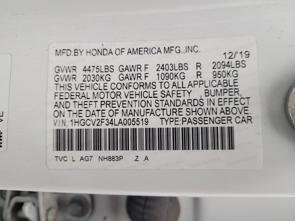 2020 Honda Accord in Sacramento, CA 95821 - 18121556 33