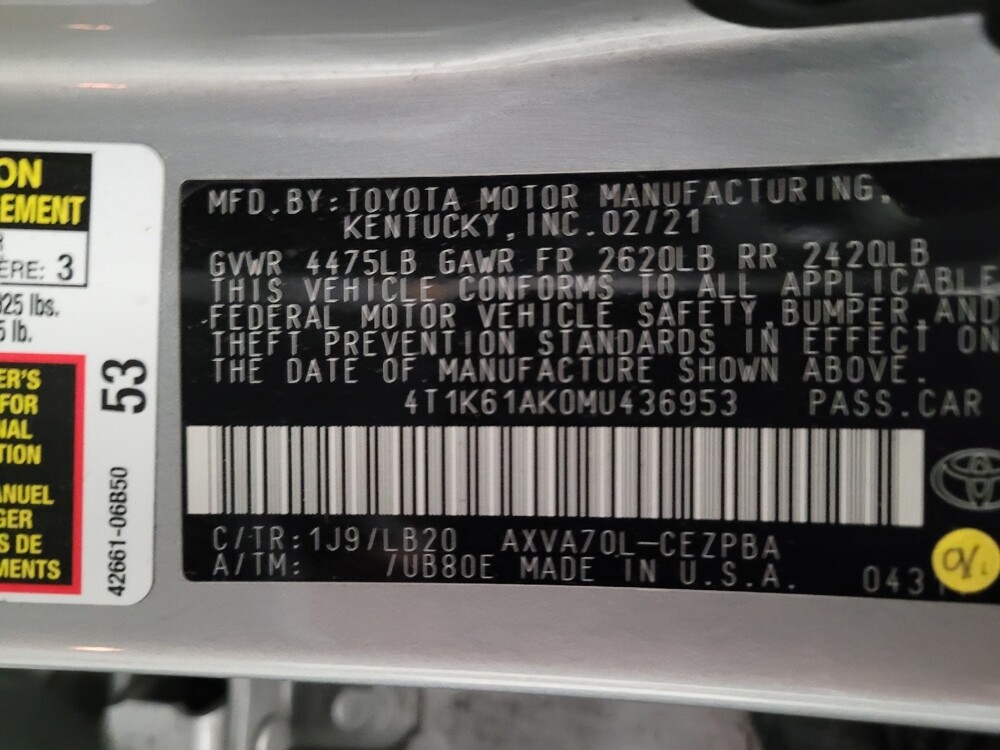 2021 Toyota Camry in Downey, CA 90241 - 18121558 33