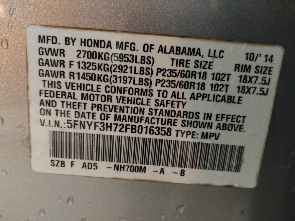 2015 Honda Pilot in Macon, GA 31210 - 18121565 33