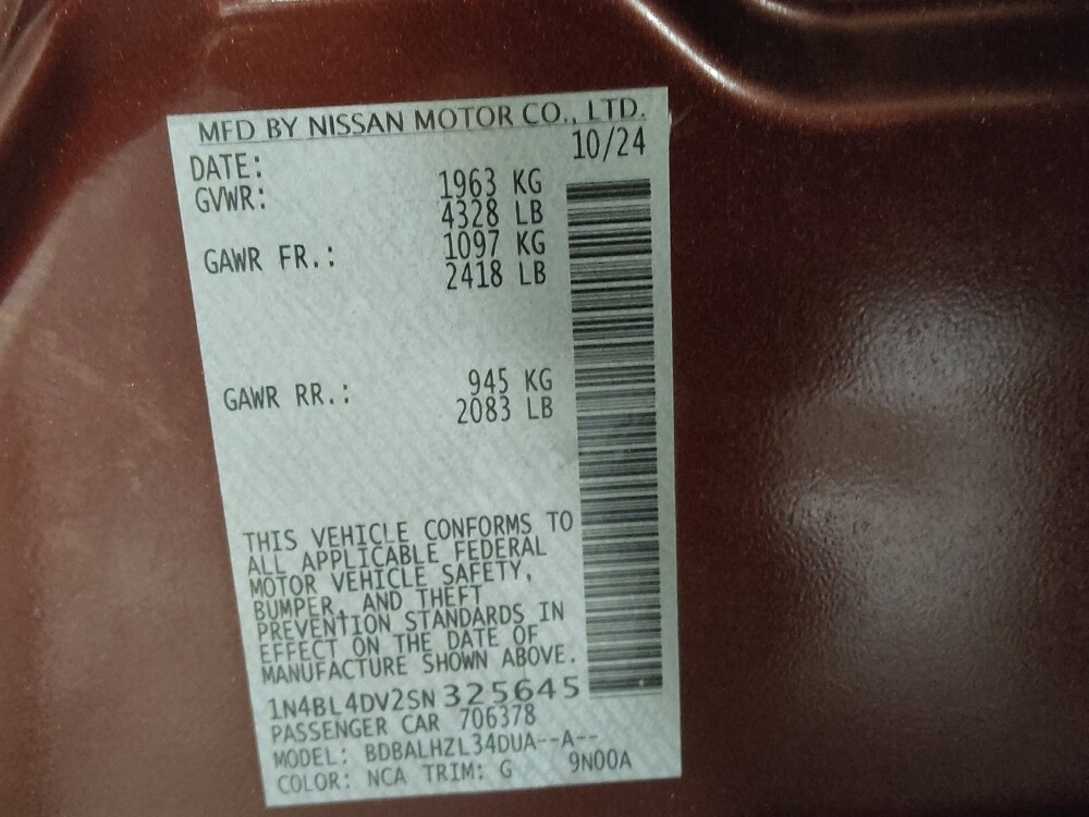 2025 Nissan Altima in Tulsa, OK 74145 - 18121584 33