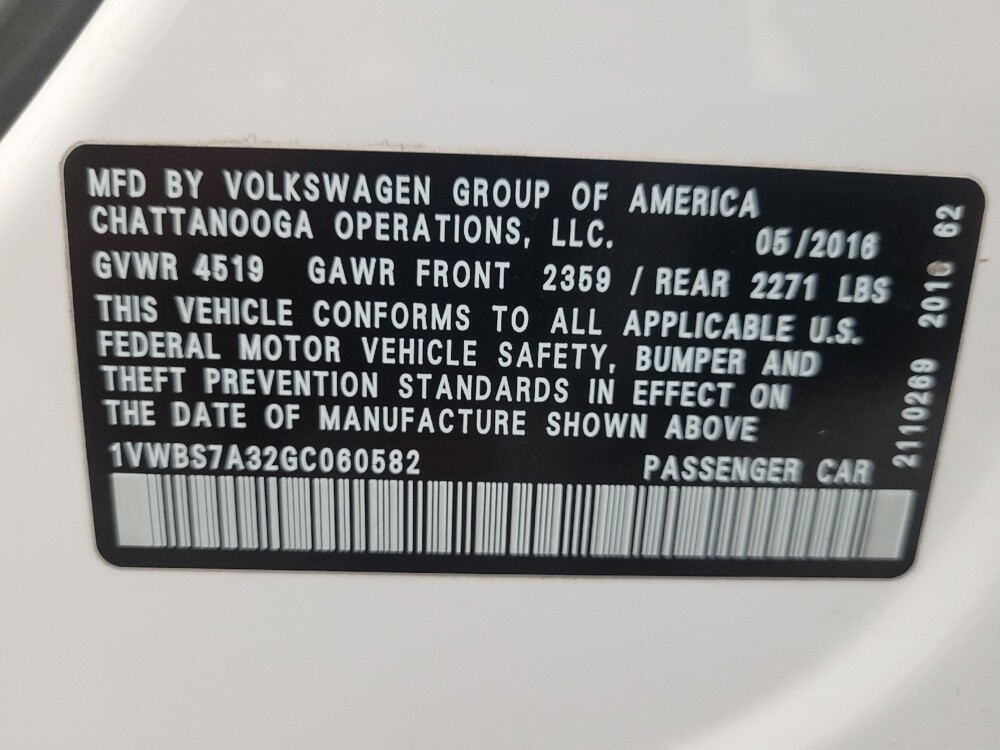 2016 Volkswagen Passat in Glendale, AZ 85301 - 18121602 33