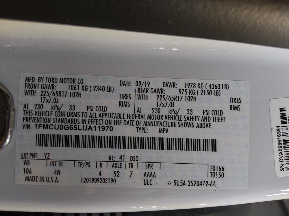 2020 Ford Escape in Lakeland, FL 33815 - 18121615 33