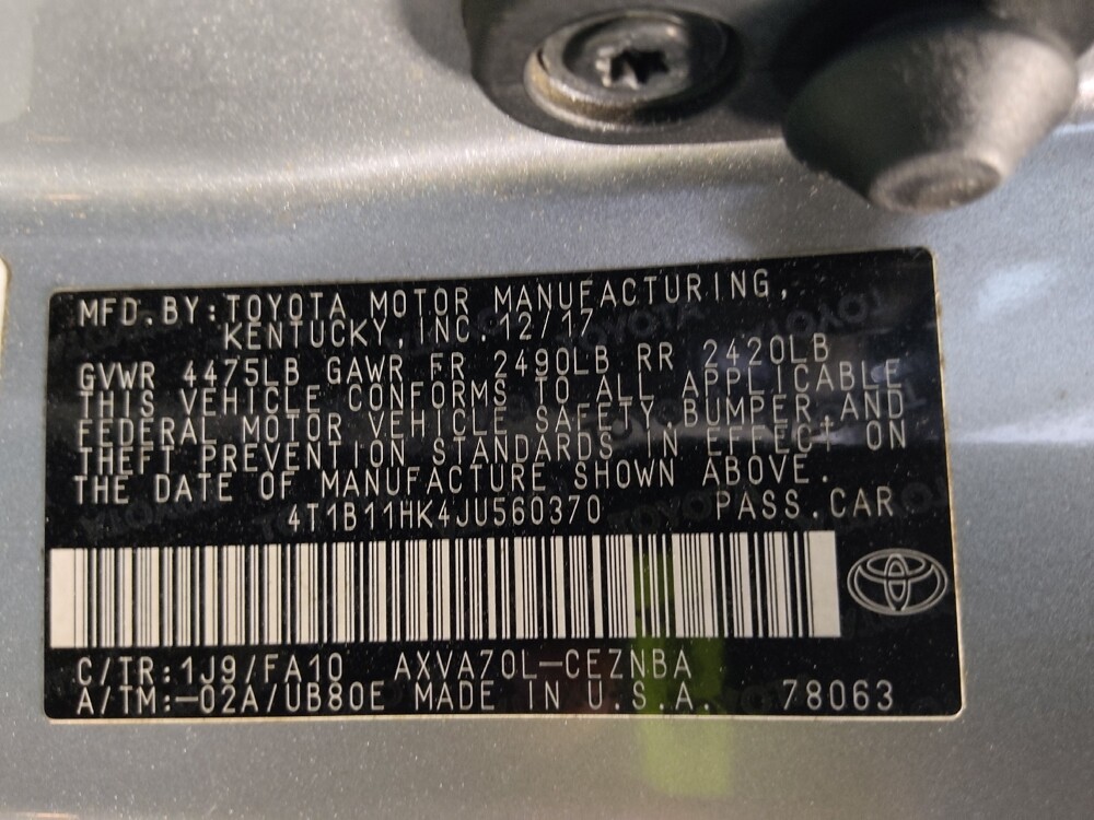 2018 Toyota Camry in Lakeland, FL 33815 - 18121616 33