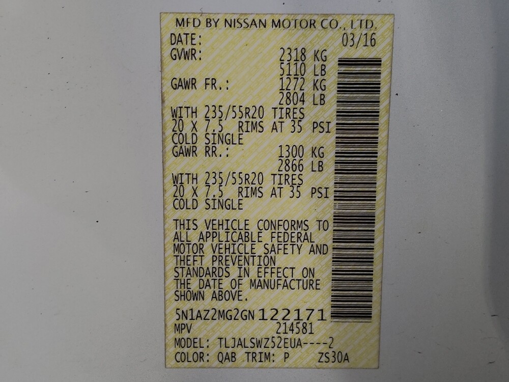 2016 Nissan Murano in Lauderdale Lakes, FL 33313 - 18121636 33