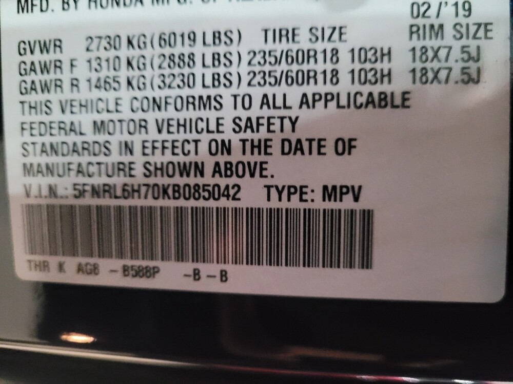 2019 Honda Odyssey in Woodbridge, VA 22191 - 18121690 33