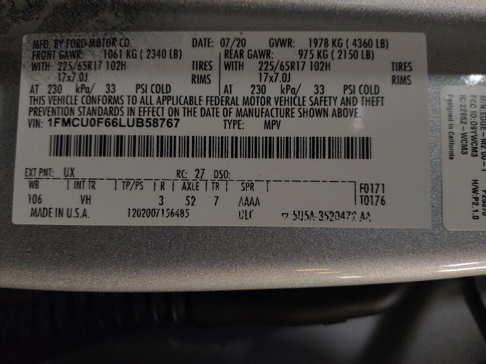 2020 Ford Escape in Lauderdale Lakes, FL 33313 - 18121734 33